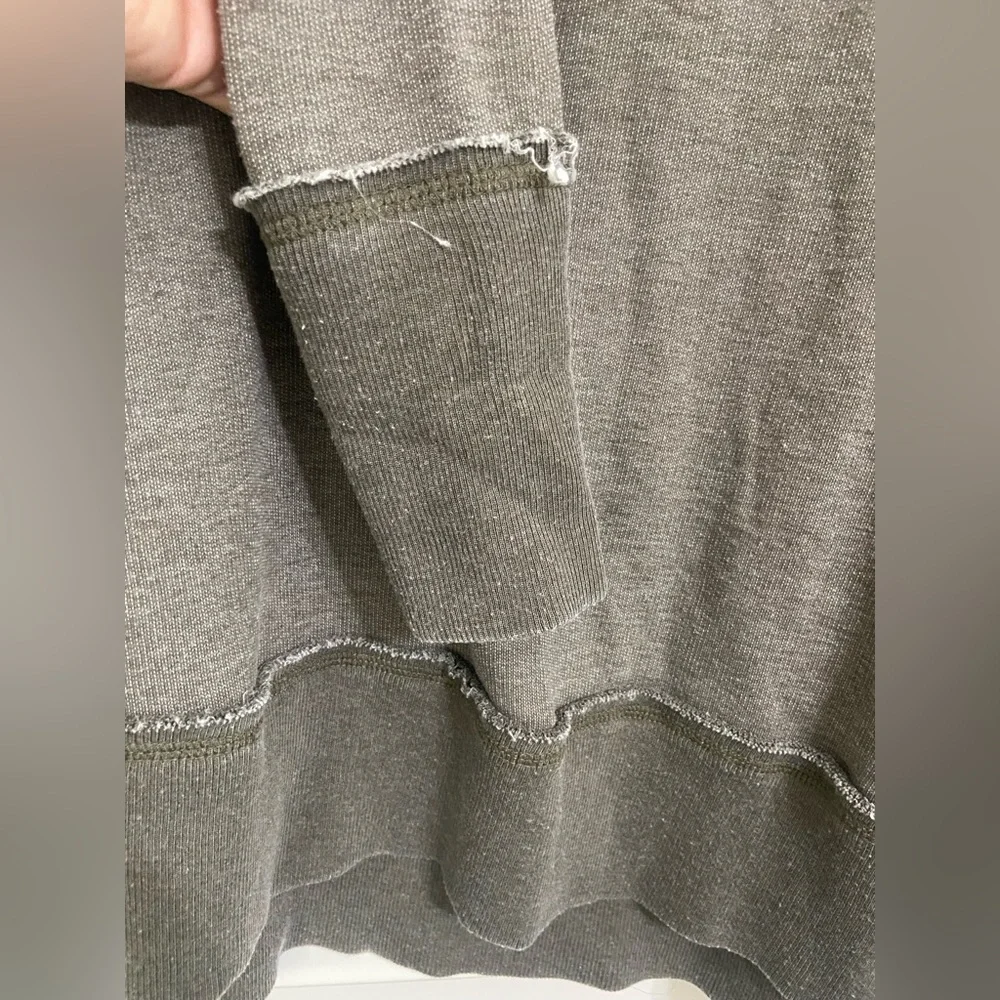 Lucky Brand women's xl grey cowl neck lightweight sweatshirt w/side slit - Picture 7 of 7